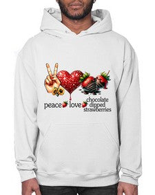Chocolate Dipped Strawberries 727# - strawberry- Hoodie