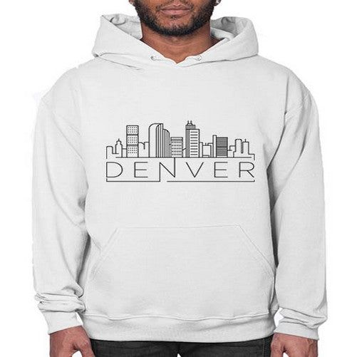 Denver Minimal Skyline 658# - cities- Hoodie