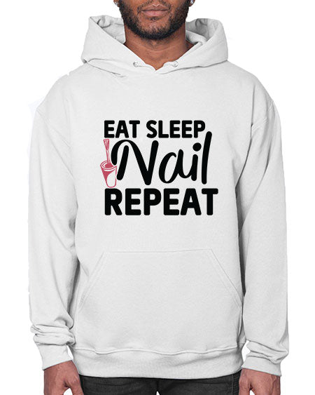 Eat Sleep Nail Repeat 736# - nail tech- Hoodie