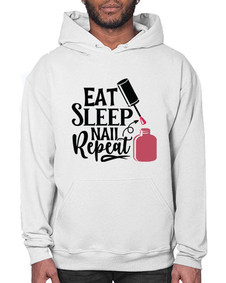 Eat Sleep Nail Repeat 737# - nail tech- Hoodie