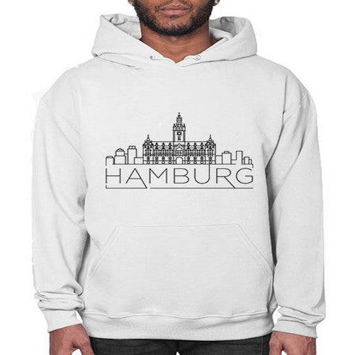 Hamburg Minimal Skyline 804# - cities- Hoodie