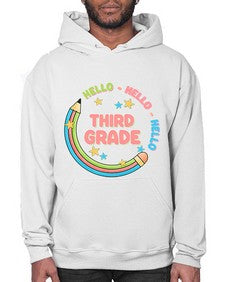 Hello third Grade Pencil 346# - third grade- Hoodie