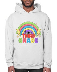 Hello third Grade Rainbow 348# - third grade- Hoodie