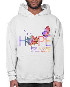 Hope For A Cure Alzheimer Awareness Flower 162# - alzheimers- Hoodie