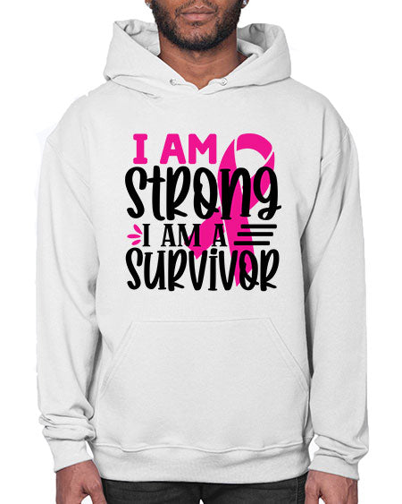 I Am Strong I Am a Survivor 19# - breast cancer- Hoodie