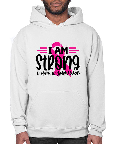 I Am Strong I Am a Survivor 20# - breast cancer- Hoodie