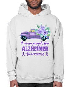 I Wear Purple For AlzheimerS Awareness 168# - alzheimers- Hoodie
