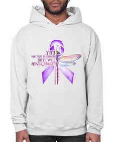 I Will Never Forge Alzheimer Awareness 179# - alzheimers- Hoodie