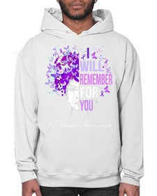 I Will Remember For You Alzheimer Awareness Womens Butterfly 180# - alzheimers- Hoodie