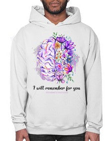 I Will Remember For You Brain Alzheimers Awareness 184# - alzheimers- Hoodie