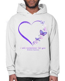 I Will Remember For You Butterfly Alzheimers Awareness 185# - alzheimers- Hoodie