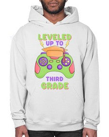 Leveled up to third Grade 472# - third grade- Hoodie