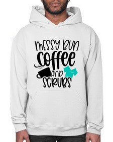 Messy Bun Coffee And Scrubs Style Style 1096# - nurse- Hoodie
