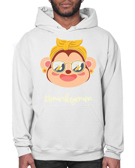 Monkey Mom Banana Glasses 16# - monkey- Hoodie