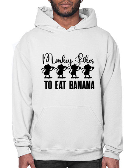 Monkey likes to eat banana  - monkey- Hoodie