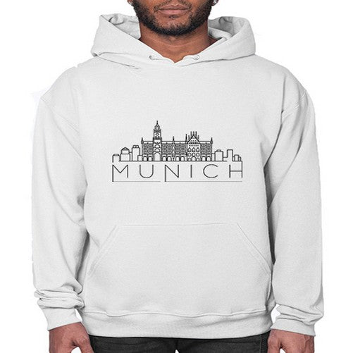 Munich Minimal Skyline 1386# - cities- Hoodie