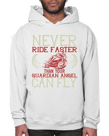 Never ride faster than your guardian angel can fly 51# - motorcycle- Hoodie