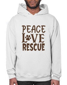 Peace Love Rescue Style 23# - cats- Hoodie