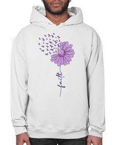 Purple Daisy Faith AlzheimerS Awareness 209# - alzheimers- Hoodie