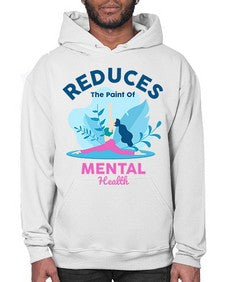 Reduces the Paint of Mental Health 495# - yoga- Hoodie