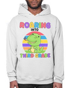 Roaring to third Grade Trex 773# - third grade- Hoodie