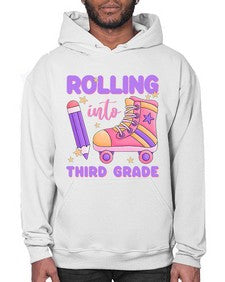 Rolling into third Grade 790# - third grade- Hoodie