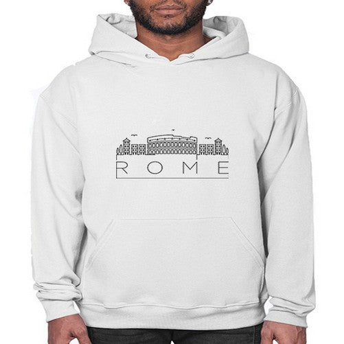 Rome Minimal Skyline 1747# - cities- Hoodie