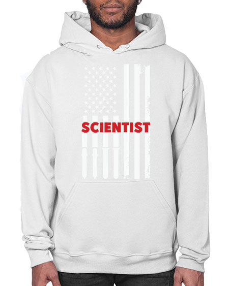 ScientistUSAFlagScientistSkinite Scientist Skinite 38# - general science- Hoodie