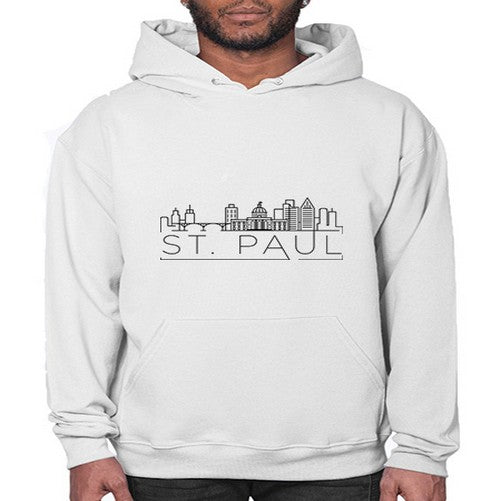 St Paul Minimal Skyline 1883# - cities- Hoodie