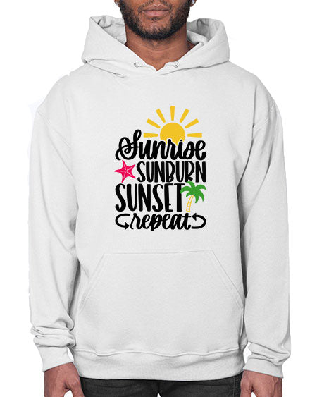 Sunrise Sunburn Sunset Repeat Style 16# - summer- Hoodie