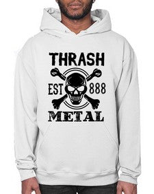 Thrash metal 1171# - skull and bones- Hoodie