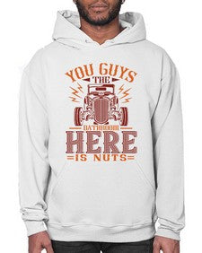 You guys the bathroom here is nuts 71# - hot rod- Hoodie