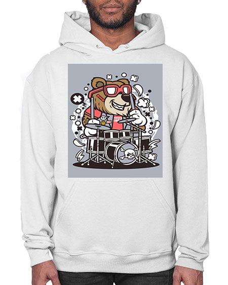bear drummer 33# - bears - animals- Hoodie