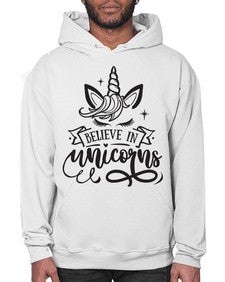believe in unicorns black 55# - unicorn- Hoodie