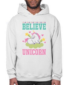 believe unicorn 45# - unicorn- Hoodie
