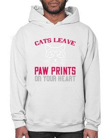 cats leave paw prints on your heart Style 39# - cats- Hoodie