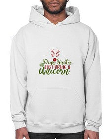 dear santajust bring a unicorn 93# - unicorn- Hoodie