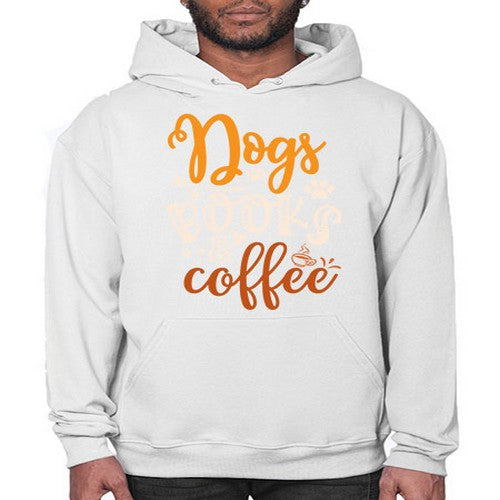dogs books coffee 130# - dogs- Hoodie