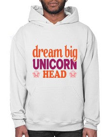 dream big unicorn head 108# - unicorn- Hoodie