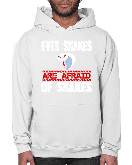 even snakes are afraid of snakes - snake- Hoodie