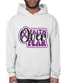 faith over fear 139# - alzheimers- Hoodie