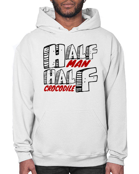 half man half crocodile - alligator- Hoodie