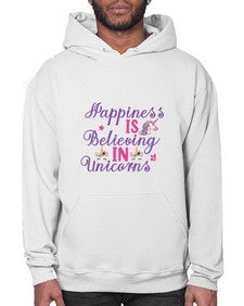 happiness is believing in unicorns 155# - unicorn- Hoodie