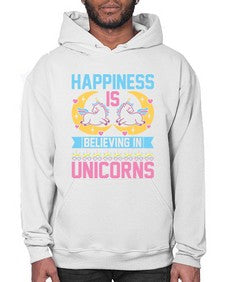happiness is believing in unicorns 164# - unicorn- Hoodie