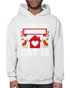 home is wherwever my cat is Style 51# - cats- Hoodie