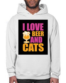 i love beer and cats 1137# - beer- Hoodie