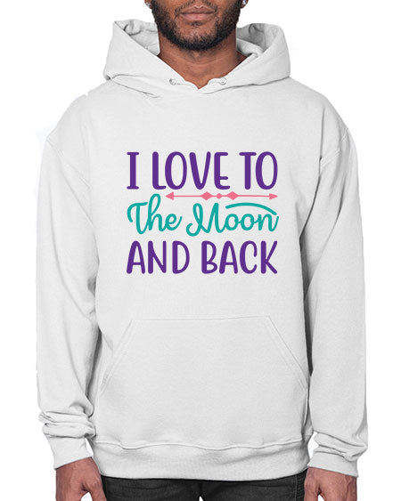i love to the moon and back 6# - moon- Hoodie