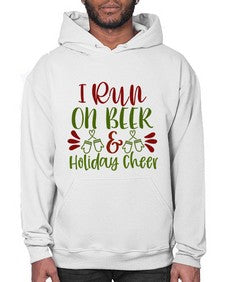 i run on beer holiday cheer 1160# - beer- Hoodie