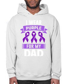 i wear purple for dad 169# - alzheimers- Hoodie