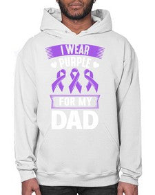i wear purple for dad 170# - alzheimers- Hoodie
